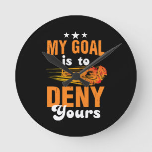 Reloj Redondo Mediano Mi objetivo es negar el tuyo Lacrosse