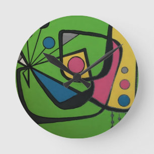 Reloj Redondo Mediano 'Mid Century Modern Abstract num 4' en un