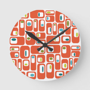 Reloj Redondo Mediano Mid-century Modern Rectangles