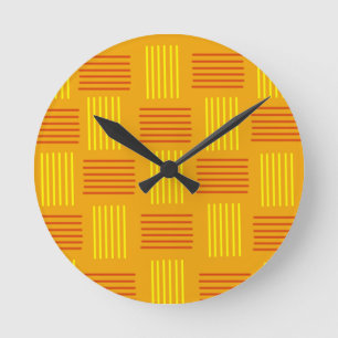 Reloj Redondo Mediano Mid-Century Modern Weave