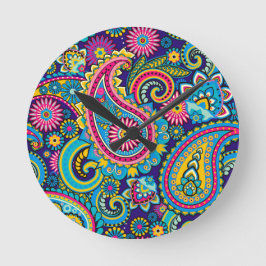 Reloj Redondo Mediano Midnight Paisley