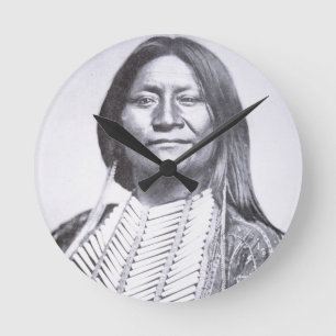 Reloj Redondo Mediano Miembro de una tribu del Comanche, 1872 (foto de