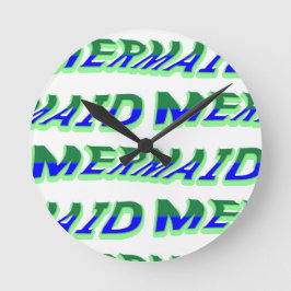 Reloj Redondo Mediano Mikitiez océano mermaid venus azul mar