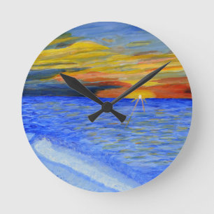 Reloj Redondo Mediano Milagro de la puesta de sol