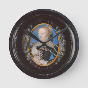Reloj Redondo Mediano Miniatura de Catherine de Medici, c.1555 (w/c en v