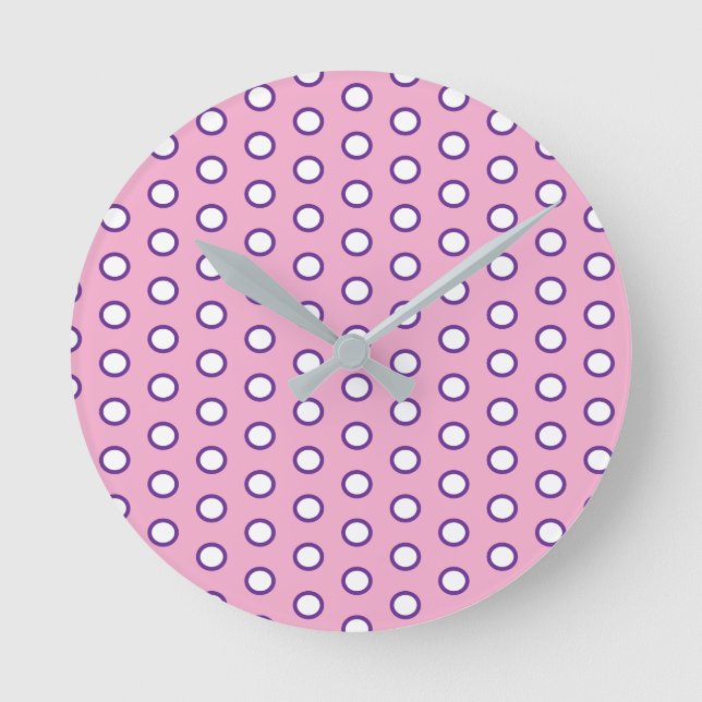 Reloj Redondo Mediano Minimal Polka Dot round clock (Anverso)