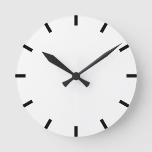 Reloj Redondo Mediano Minimalism negro y blanco simplemente urbano