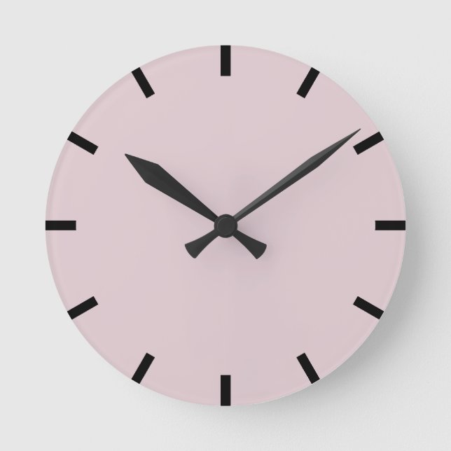 Reloj Redondo Mediano Minimalismo Black Home Urban Pink Pastel (Anverso)