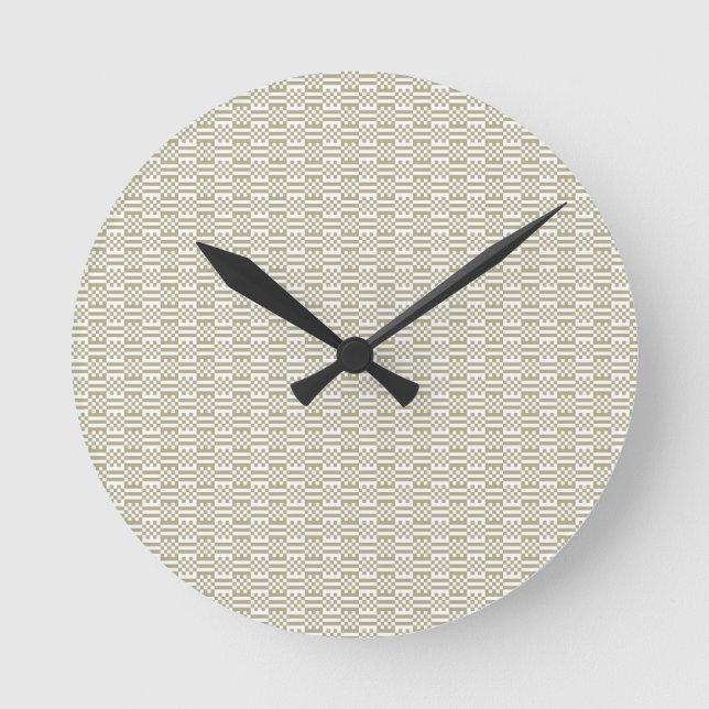 Reloj Redondo Mediano Minimalist Sage Green Geometric Wall Clock (Anverso)