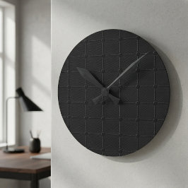 Reloj Redondo Mediano Minimalista Cuadrícula Geométrica Industrial Carbó