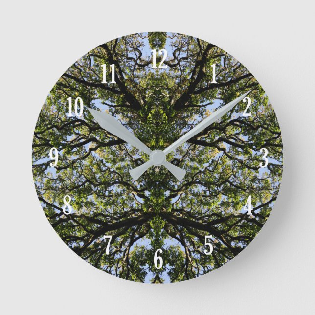 Reloj Redondo Mediano Mirror image trees (Anverso)