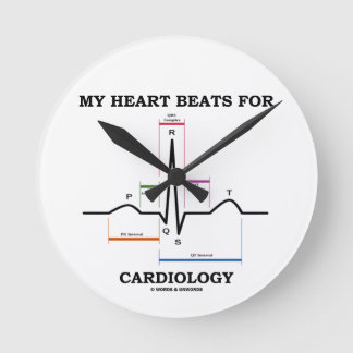 Reloj Redondo Mediano Mis golpes de corazón para la cardiología