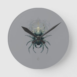 Reloj Redondo Mediano Mística Geometría de Araña Oculta Arte Oscuro