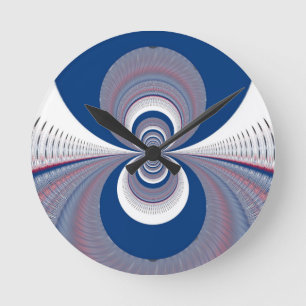 Reloj Redondo Mediano Mitad Azul