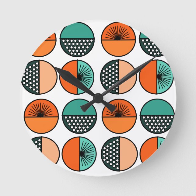 Reloj Redondo Mediano Mitad de Círculo Moderno del Siglo (Anverso)