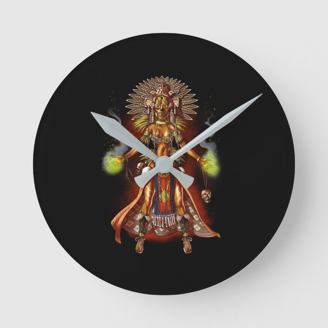 Reloj Redondo Mediano Mitología azteca Dios Managua (Anverso)
