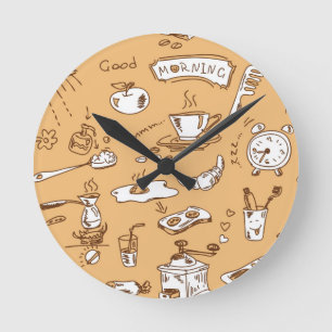 Reloj Redondo Mediano Modelo 2 del desayuno