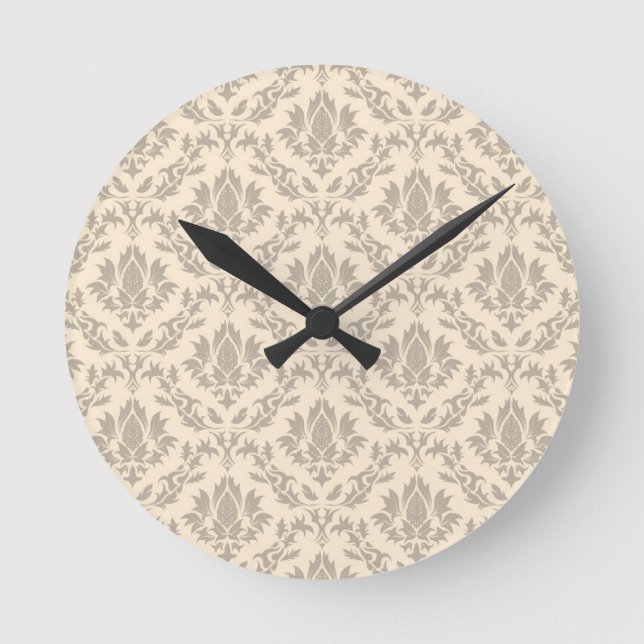 Reloj Redondo Mediano Modelo 3 del damasco (Anverso)