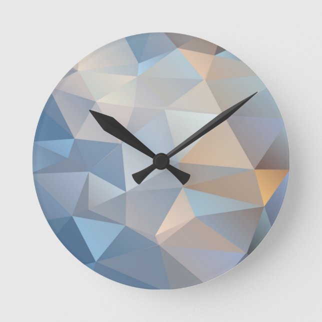 Reloj Redondo Mediano Modelo abstracto fresco del triángulo (Anverso)
