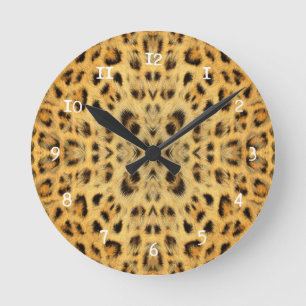Reloj Redondo Mediano Modelo animal de la piel del caleidoscopio