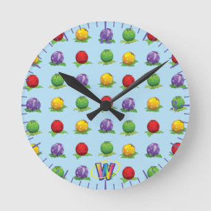 Reloj Redondo Mediano Modelo azul de la baya