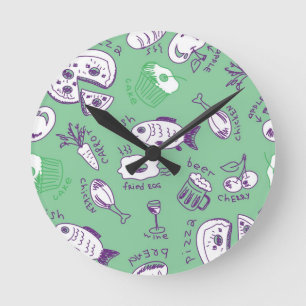 Reloj Redondo Mediano Modelo con la comida
