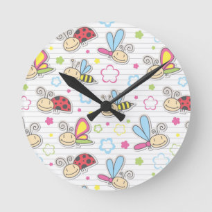 Reloj Redondo Mediano modelo con los insectos