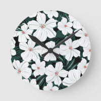 Modelo de flores tropical blanco