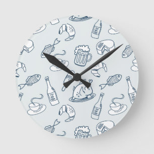 Reloj Redondo Mediano Modelo de la comida