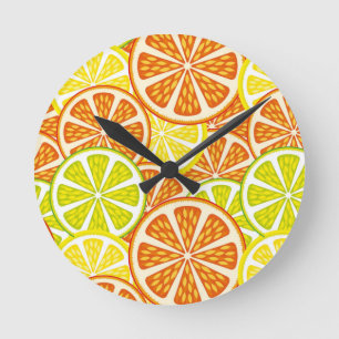 Reloj Redondo Mediano Modelo de la fruta cítrica