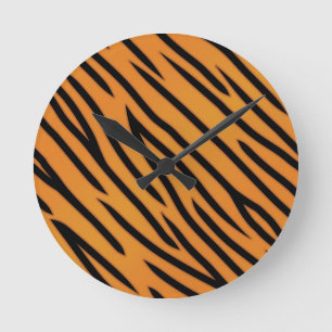 Reloj Redondo Mediano Modelo de la raya del tigre