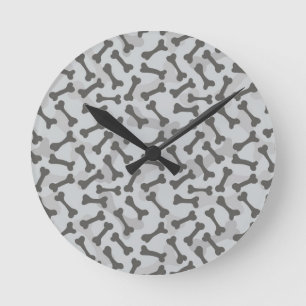 Reloj Redondo Mediano Modelo de la textura del hueso Greyscale