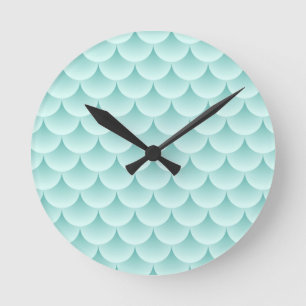 Reloj Redondo Mediano Modelo de las escalas de pescados