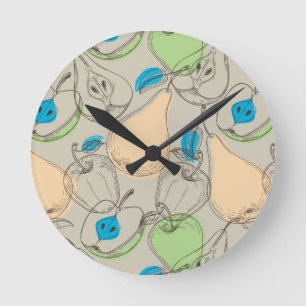 Reloj Redondo Mediano Modelo de las frutas