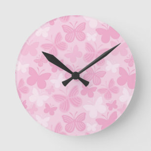 Reloj Redondo Mediano Modelo de mariposa