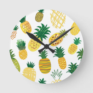 Reloj Redondo Mediano Modelo de moda de la piña
