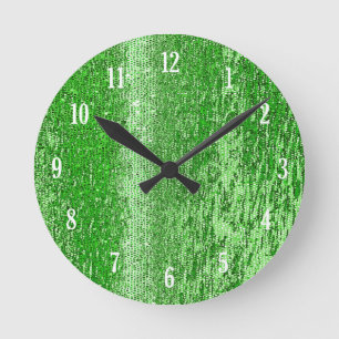 Reloj Redondo Mediano Modelo de mosaico verde