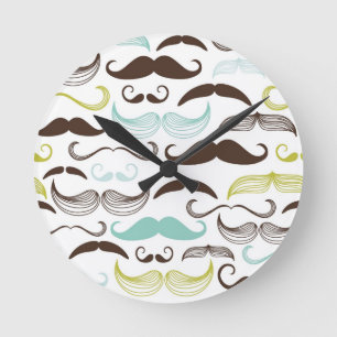 Reloj Redondo Mediano Modelo del bigote, estilo retro 2
