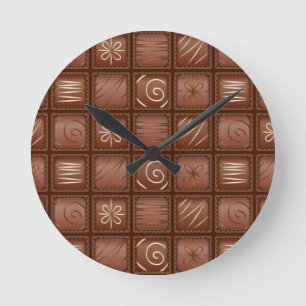 Reloj Redondo Mediano Modelo del chocolate
