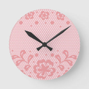 Reloj Redondo Mediano Modelo del cordón, vintage 3 de la flor
