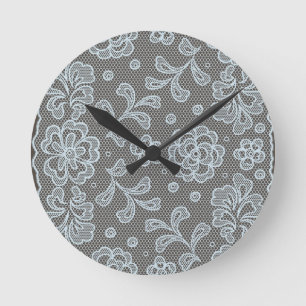 Reloj Redondo Mediano Modelo del cordón, vintage 6 de la flor