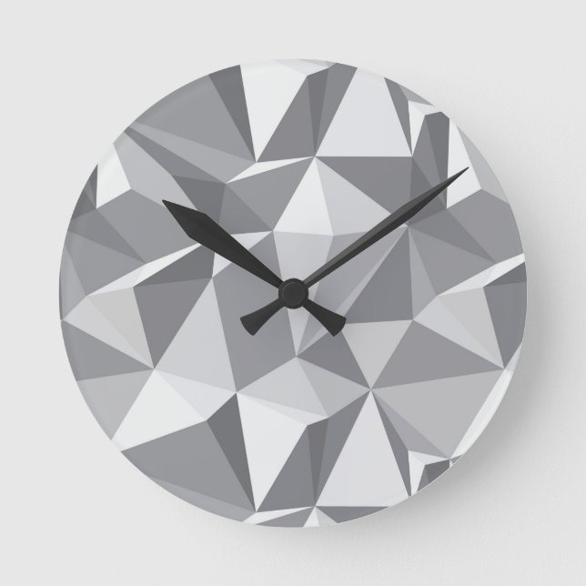 Reloj Redondo Mediano Modelo del diamante - polígono abstracto (Anverso)