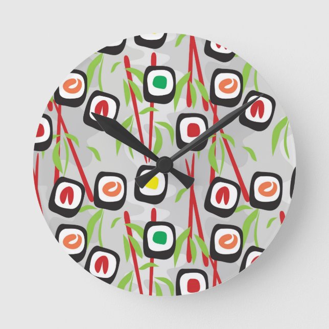 Reloj Redondo Mediano Modelo del sushi (Anverso)