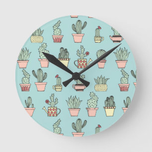 Reloj Redondo Mediano Modelo dibujado lindo colorido del estilo del