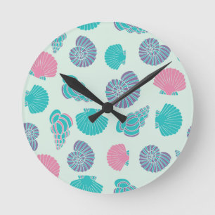 Reloj Redondo Mediano Modelo en colores pastel 1 del Seashell