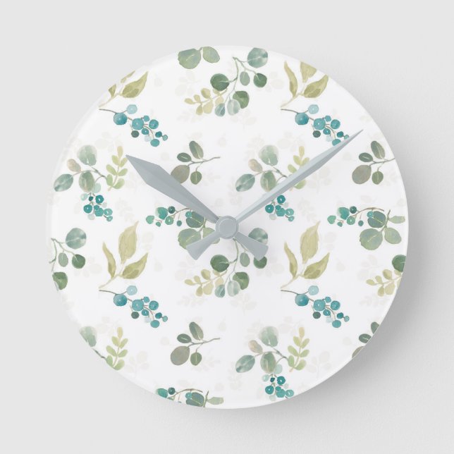 Reloj Redondo Mediano Modelo floreciente del placer (Anverso)