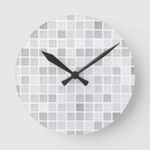 Reloj Redondo Mediano Modelo gris de las tejas