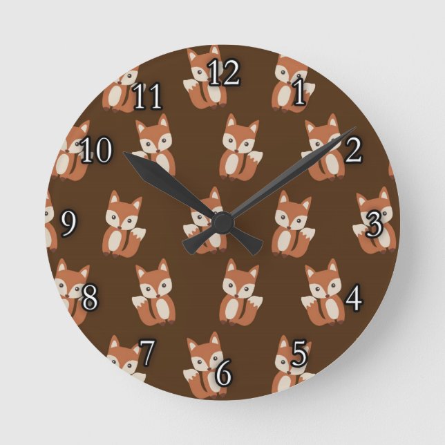 Reloj Redondo Mediano Modelo lindo del Fox (Anverso)