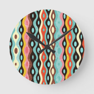 Reloj Redondo Mediano Modelo multicolor abstracto