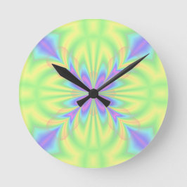 Reloj Redondo Mediano Modelo púrpura y verde brillante